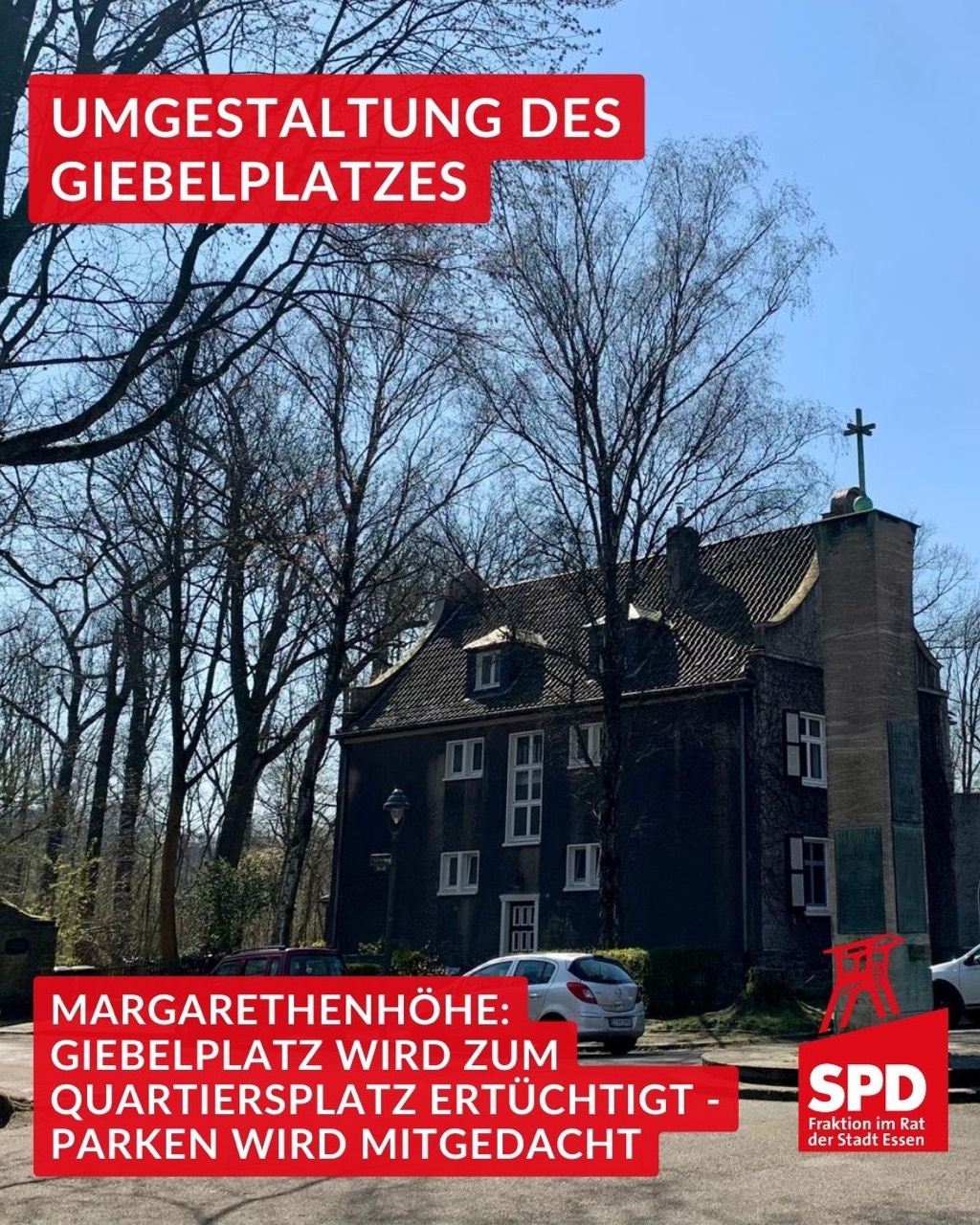 SPD-Information zur geplanten Umgestaltung des Giebelplatzes zum Quartiersplatz